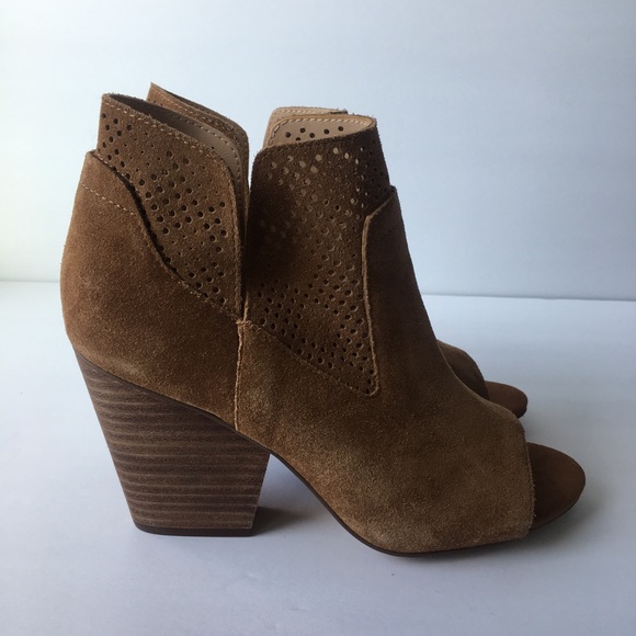 NWOB Steven By Steve Madden Suede Peep Toe Booties - Picture 4 of 6